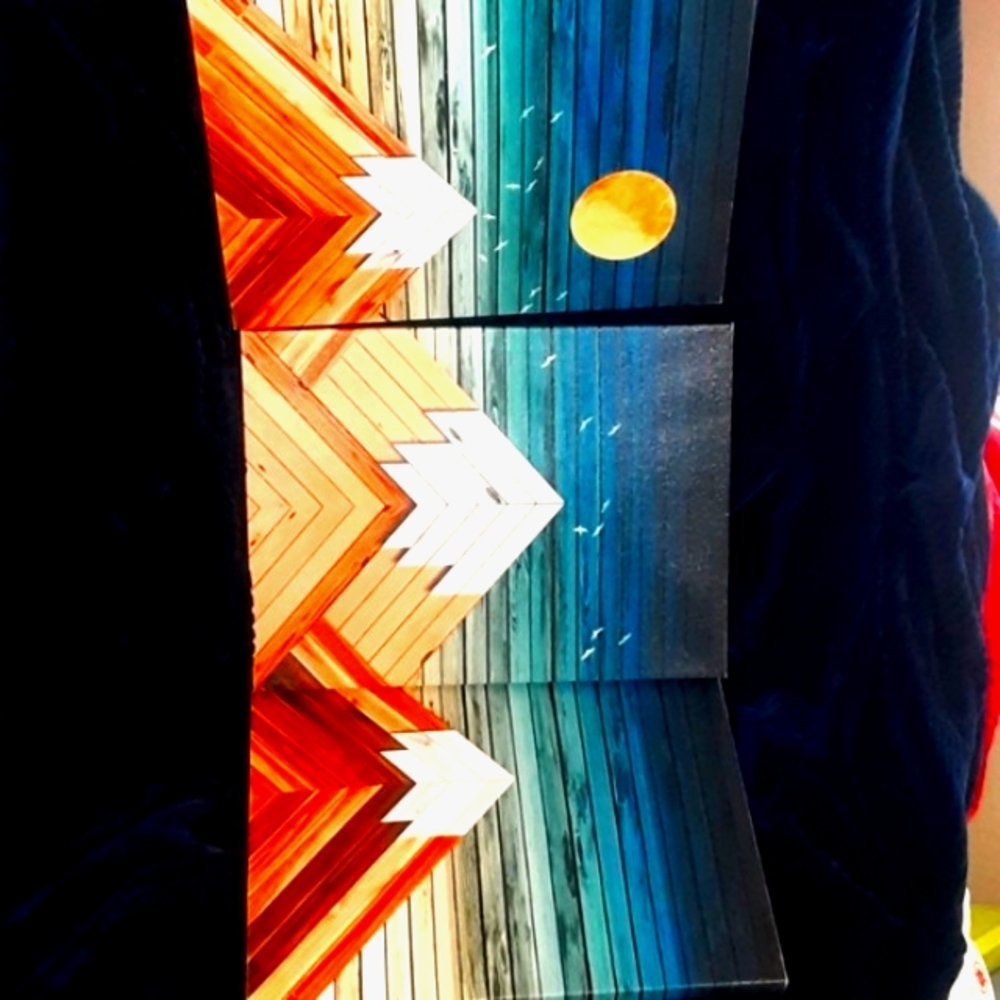 Geometric Mountain Canvas Wall Art